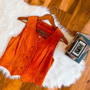Orange Suede Vest